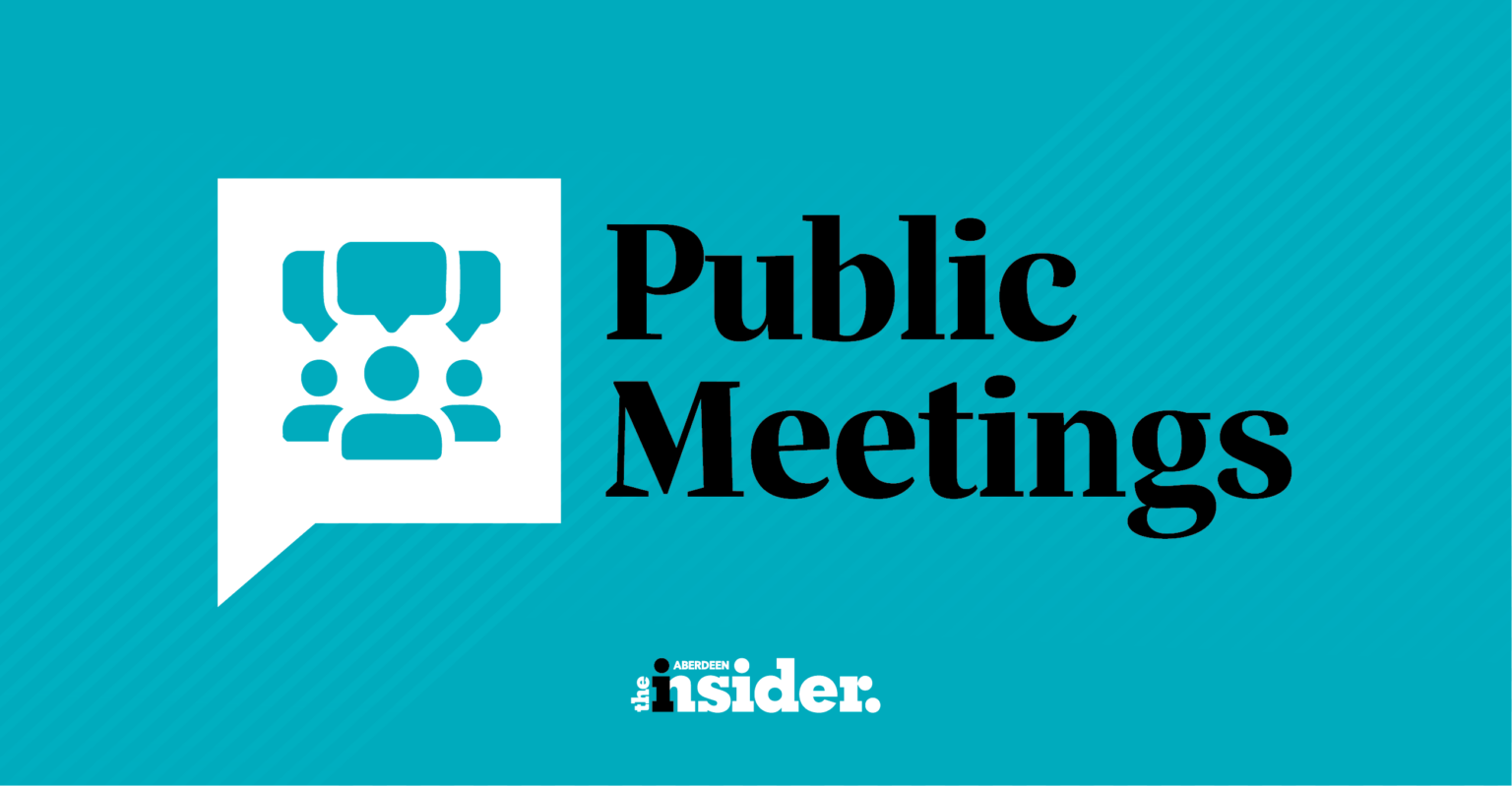 Public Meetings: 5 Meetings Set This Week | Aberdeen Insider