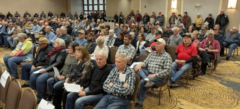 Roughly 300 people attended a public hearing in Aberdeen on Friday, Jan. 17 to gather feedback about Summit Carbon Solutions' proposed carbon capture pipeline. The meeting, hosted by the South Dakota Public Utilities Commission, was at the Dakota Event Center. Aberdeen Insider photo by Scott Waltman.