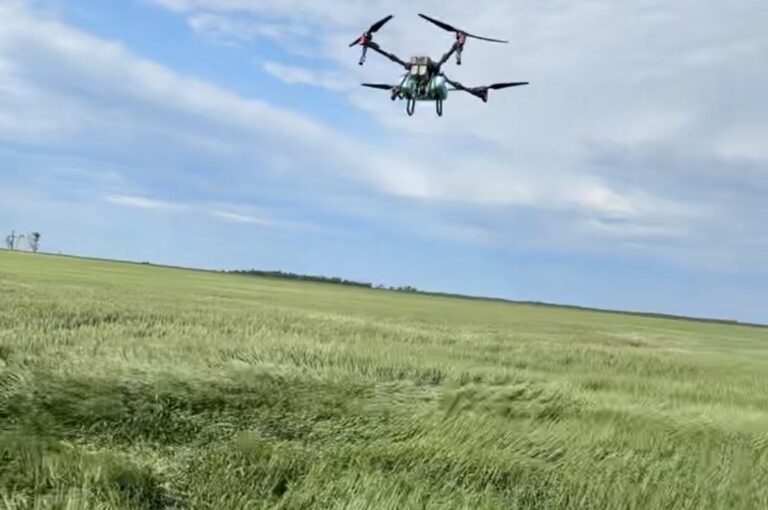 Chris Podoll of Columbia operates All American Aerial Applicators, which provides drone services. Photo courtesy of All American Aerial Applicators.