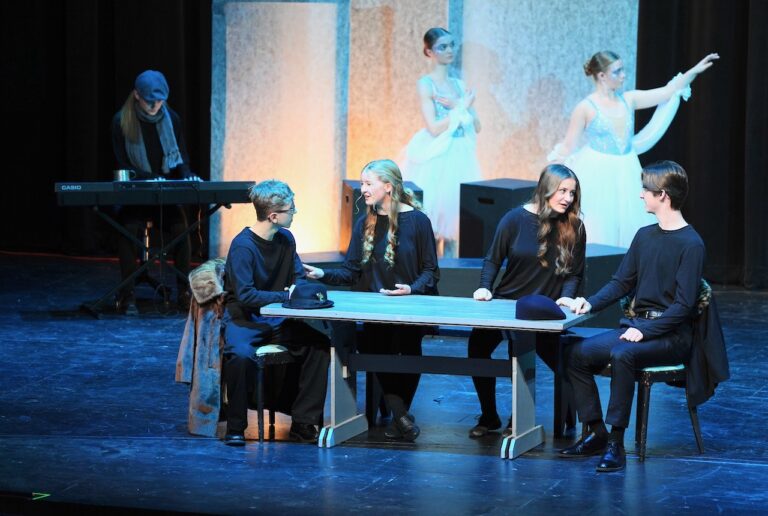 Aberdeen Roncalli's performance of "The Little Match Girl" earned a superior rating at the State One-Act Festival in Brookings Feb. 6-8. Photo courtesy of South Dakota Public Broadcasting.