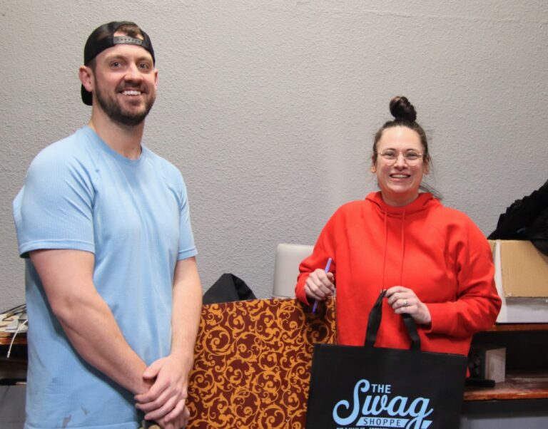 The Swag Shoppe owners Kyle Walz and Tiffany Langer are remodeling their Main Street space. Aberdeen Insider photo by Shannon Marvel.