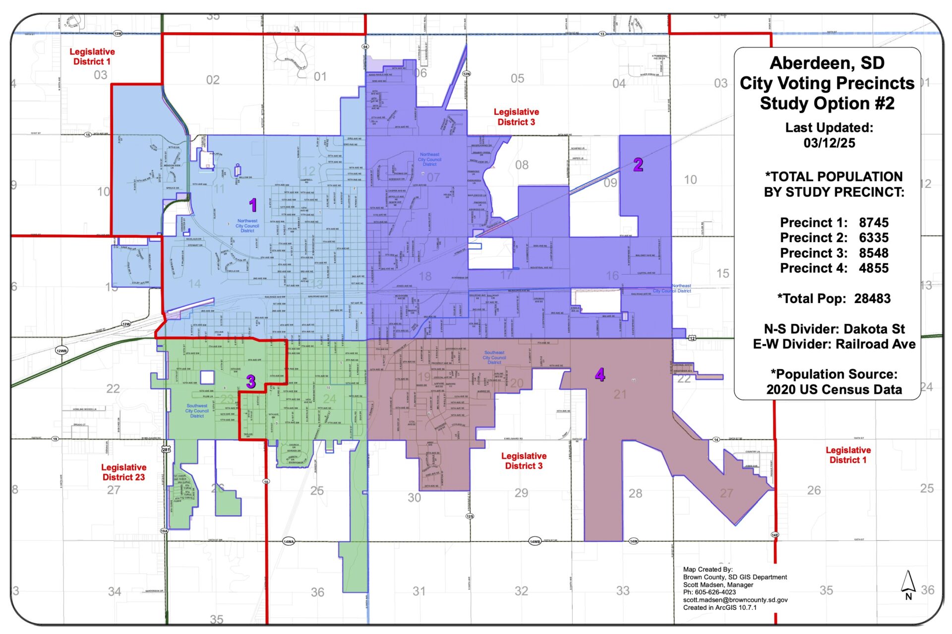 Brown County commissioners review precincts options; no plan to change from vote centers 2 City voting precinct option two.