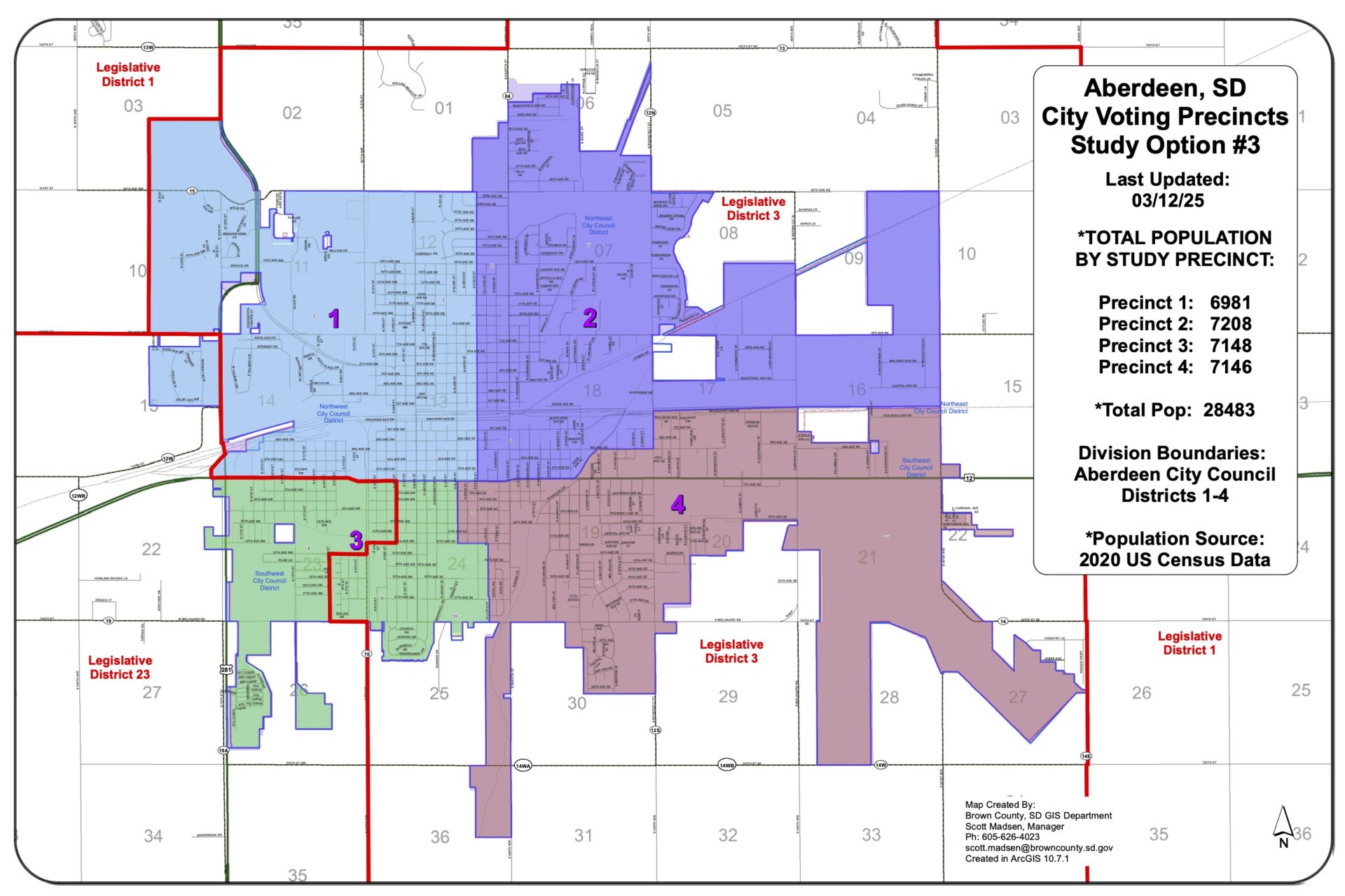 Brown County commissioners review precincts options; no plan to change from vote centers 3 City voting precinct option three.