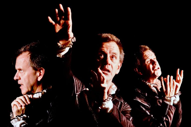 Timothy Mooney will present "Lot o' Shakespeare" and "Breakneck Hamlet" at the Johnson Fine Arts Center on Friday, April 11. Both shows are free, Photo illustration by Marcus Fernando.