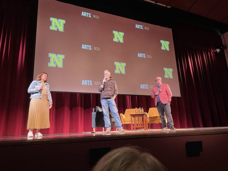 C. Thomas Howell, center, was in Aberdeen for a special screening of "The Outsiders" on Saturday, March 29. To the left is Erin Fouberg and to the right is Brent Brandt. Aberdeen Insider photo by Troy McQuillen.