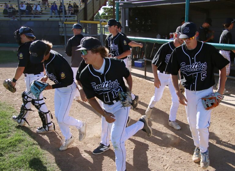 The Aberdeen Smittys take the field during a Legion baseball game against last season. The Smittys will host Rapid City Central in a spring high school doubleheader Sunday, April 13 at Fossum Field at 3 p.m. Aberdeen Insider photo by Robb Garofalo.