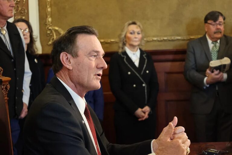 South Dakota Gov. Larry Rhoden supports President Donald Trump's cuts to federal spending as those cuts hit South Dakota programs. Dakota Scout photo by Joe Sneve.