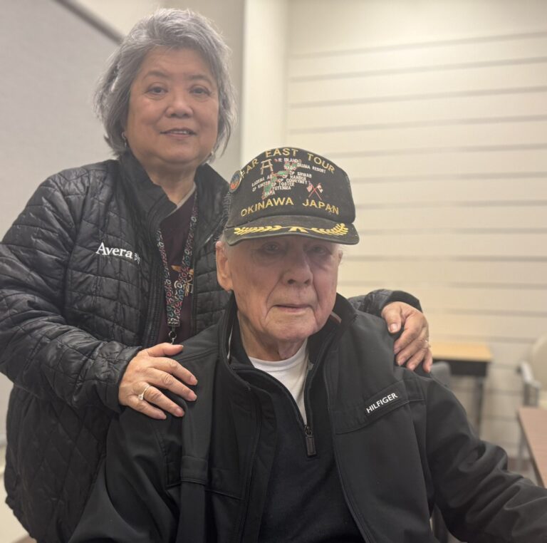 Virgil Nelson of Aberdeen has been in and out of the hospital following his near-death experience after he fell outside in subzero weather due to a heart condition. His wife JoJo Jungemann is a nurse practitioner. Aberdeen Insider photo by Shannon Marvel.