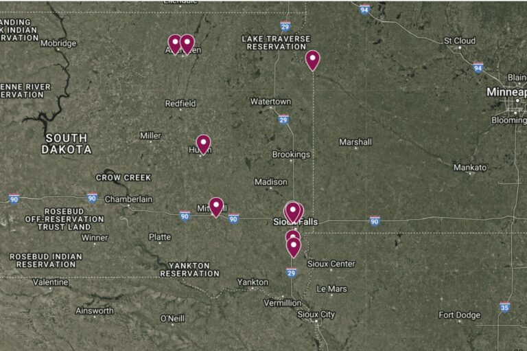 Two of the sites the state will consider for a new men's prison are in the Aberdeen Area. Photo courtesy of The Dakota Scout.