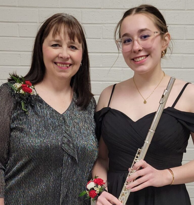 Roncalli band director Kim Carda and daughter Leah Carda have deepened their bond through a shared love of music. Courtesy photo.