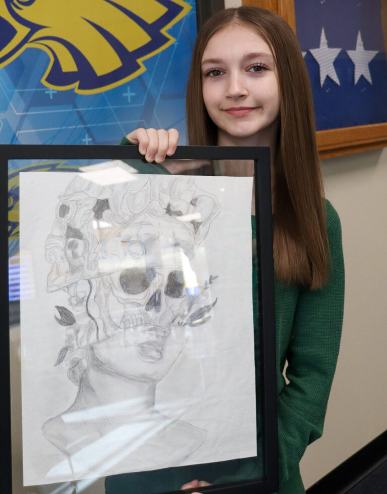 Simmons Middle School seventh-grader Isabella Carlson has won a National Parent Teacher Association Reflections Award. Courtesy photo.