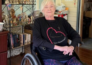 Betty Beckler said she has a long list of people to be grateful for following a crash two decades ago that left her in a wheelchair. Aberdeen Insider photo by Elisa Sand.