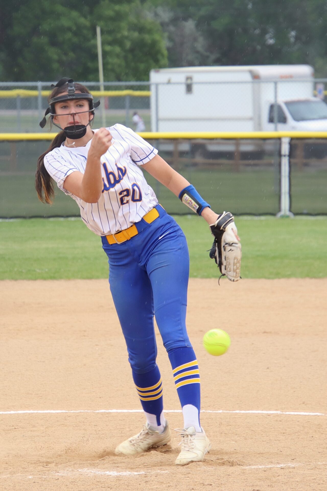 State softball tournament: Mobridge-Pollock outslugs Bon Homme; Tri-Valley rallies past EPJ 4 Alcester-Hudson's Emma Moller delivers a pitch against Florence/Henry during their game in the Class B state tournament Thursday, June 5 at Players Field Softball Complex. The Cubs won to advance. Aberdeen Insider photo by Robb Garofalo.