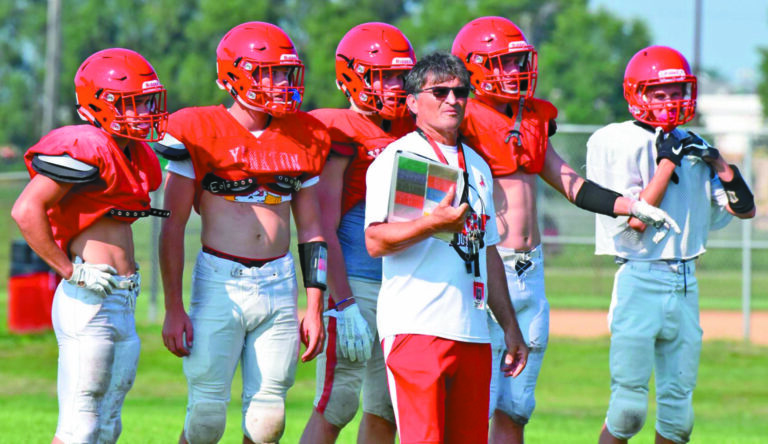 Arlin Likness, a 1974 graduate of Britton High School, was inducted into the National High School Athletic Coaches Association during a ceremony on Tuesday, June 24 in Rapid City. Yankton was one of the schools at which Likness coached. Photo courtesy of Yankton Press & Dakotan.