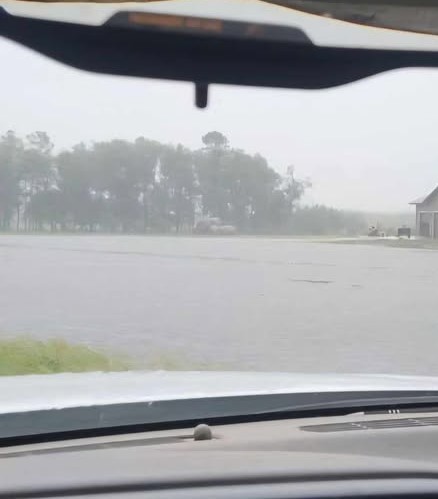 Flooding of residential roads has been reported in Roberts County near Ortley. Courtesy photo from the National Weather Service.