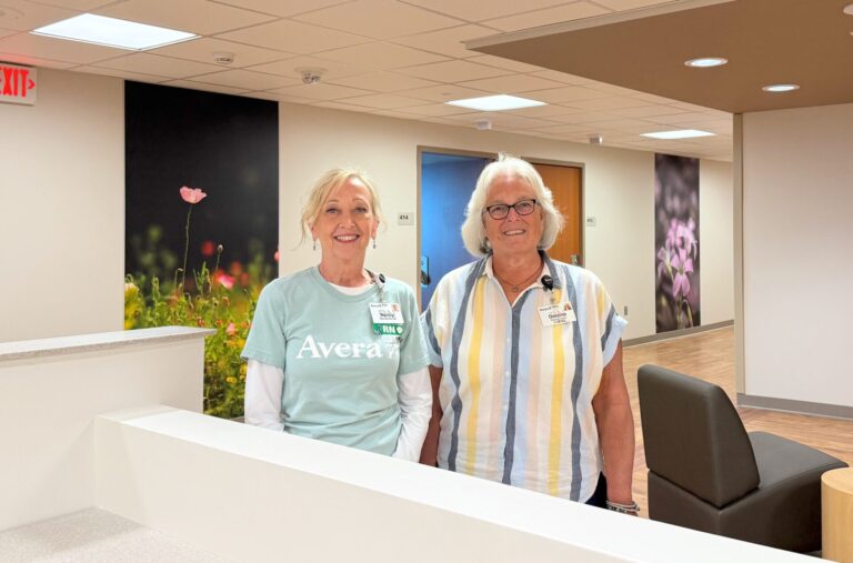Avera St. Luke's nurses Nancy Roberts and Dee Bauman are looking forward to the privacy and safety of the new behavioral health unit set to open in the coming months. Aberdeen Insider photo by Elisa Sand.