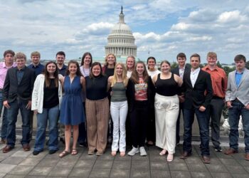 College students from across South Dakota had a chance to attend the National Farmers Union 2025 All-States Leadership Summit in Washington, D.C., in June. Photo courtesy of South Dakota Farmers Union.