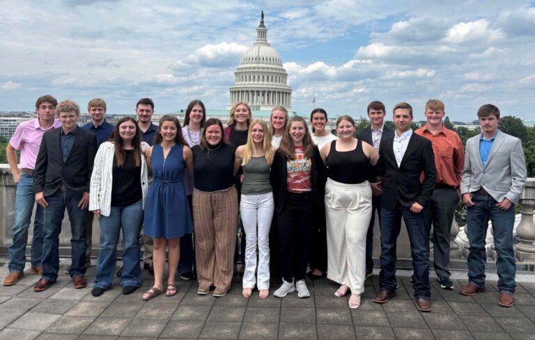 College students from across South Dakota had a chance to attend the National Farmers Union 2025 All-States Leadership Summit in Washington, D.C., in June. Photo courtesy of South Dakota Farmers Union.