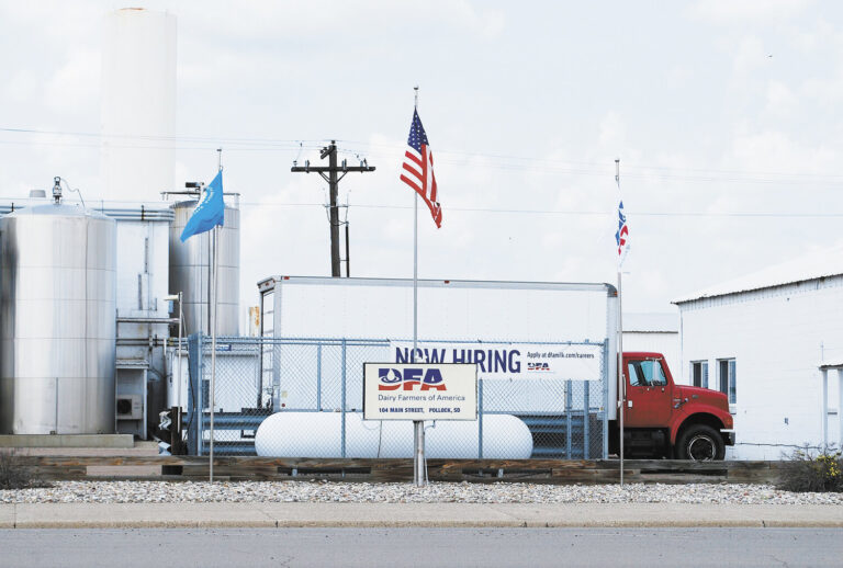 The former cheese plant in Pollock, which closed last year, has been purchased by BetterFedFoods and will begin manufacturing cattle lick tubs. Prairie Pioneer file photo.