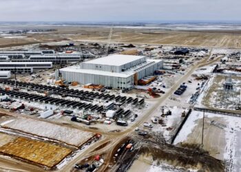 In addition to the original data center for cryptocurrency mining in Ellendale, N.D., Applied Digital is building two more data centers that will be used for artificial intelligence purposes. Photo courtesy of Applied Digital.