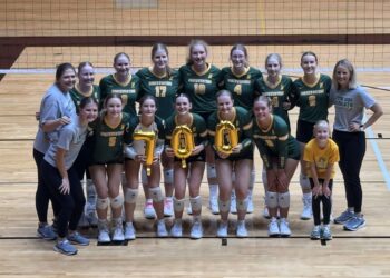 Volleyball: Northwestern wins against three Class AA teams to give Groft 700th career victory 6 Northwestern defeated Mitchell 25-15, 25-7 on Saturday, Aug. 30 in Huron to give head coach Nora Groft her 700th career win. Courtesy photo.