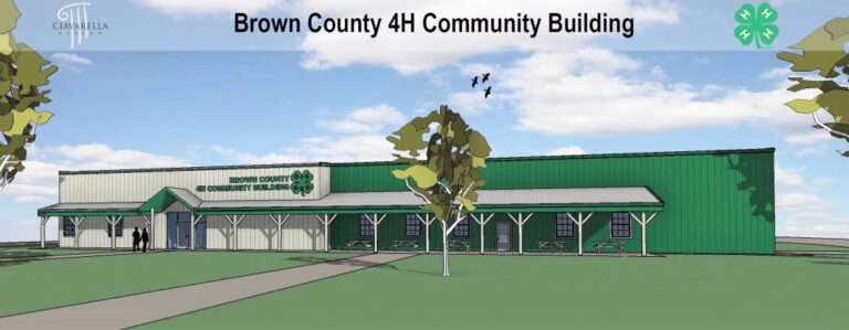 A rendering of the initial idea for a new Brown County 4-H Community Building to replace the Competitive Exhibits Building at the fairgrounds. Courtesy image.