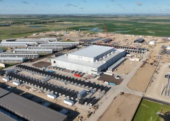 In addition to the original data center for cryptocurrency mining in Ellendale, N.D., Applied Digital is building two more data centers that will be used for artificial intelligence purposes. Photo courtesy of Applied Digital.