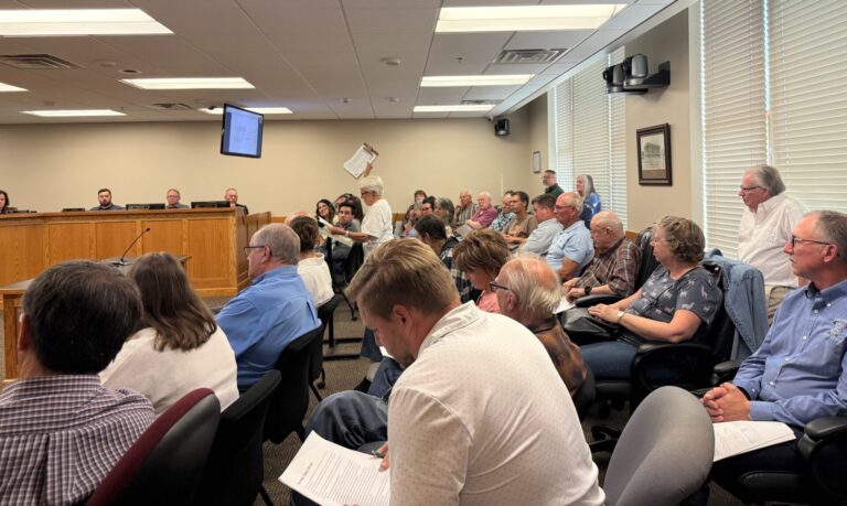 About 30 residents attended the Aberdeen City Council's work session on Monday, Sept. 8 to discuss the city's plan to convert part of South Main Street from a one-way to a two-way street. Aberdeen Insider photo by Elisa Sand.