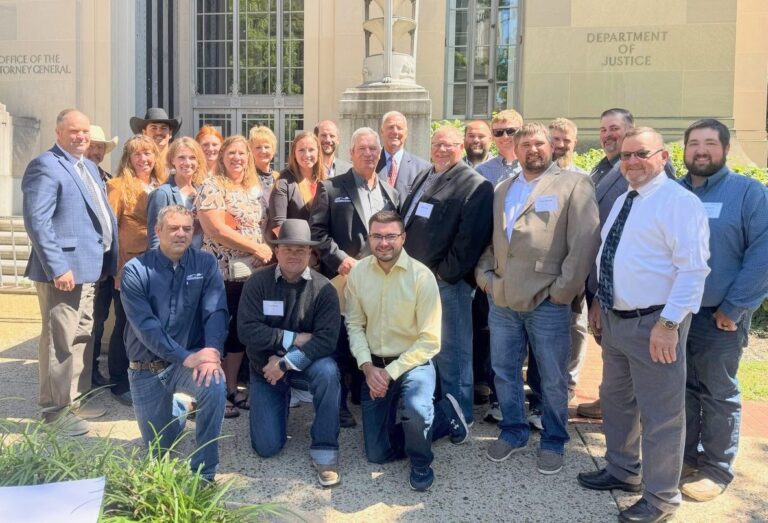 Family farmers and ranchers from across South Dakota met with Department of Justice Staff to discuss anti-trust issues among the big four meat packers during the National Farmers Union D.C. Fly-In Sept. 8-11. Photo courtesy of the South Dakota Farmers Union.
