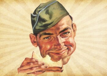 A depiction of a soldier often used in association with Aberdeen's Pheasant Canteen that served pheasant sandwiches to troops passing through during World War II. Courtesy photo.