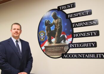 Tanner Jondahl can now add police chief to his list of titles at the Aberdeen Police Department. The Aberdeen City Council officially approved his hiring Monday, Oct. 27. Aberdeen Insider photo by Elisa Sand.