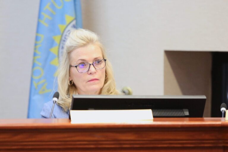 State Rep. Josephine Garcia, R-Watertown, listens to a presentation during a House Education Committee on Jan. 22, 2025, at the South Dakota Capitol in Pierre. Garcia is the chairwoman of the Medical Marijuana Oversight Committee. South Dakota Searchlight photo by Makenzie Huber.