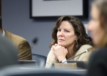 State Sen. Taffy Howard, R-Rapid City, listens to a presentation during a South Dakota legislative budget committee meeting on Jan. 15 at the Capitol in Pierre. South Dakota Searchlight photo by Joshua Haiar.