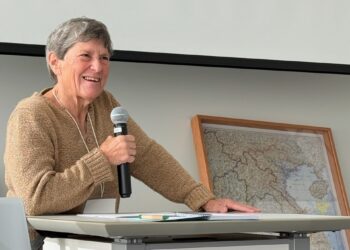 Teresa Stallings, retired sociology professor at Northern State, compiled the results of 28 local Vietnam veteran interviews in a book that's now available for sale at the Red Rooster and Dacotah Prairie Museum. Stallings now lives in South Carolina. Aberdeen Insider photo by Elisa Sand.