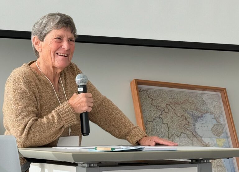 Teresa Stallings, retired sociology professor at Northern State, compiled the results of 28 local Vietnam veteran interviews in a book that's now available for sale at the Red Rooster and Dacotah Prairie Museum. Stallings now lives in South Carolina. Aberdeen Insider photo by Elisa Sand.
