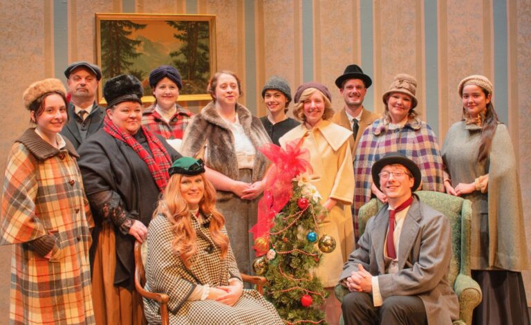“The Gift of the Magi” opens Wednesday, Dec. 3. Cast members are, back row, from left, Amelia Duncan, Chris Anderson, Diane Leitheiser, Emily Meidinger, Emily Susannah Davis, Luka Veil, Aria Crary, William Barber, Korine Grismer, Clara Cuellar Solano, front, seated, Kat Schnabel and Gideon Mische. Courtesy photo.