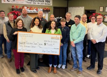 AgriCare staff and Feeding South Dakota people gather for the presentation of a $50,000 donation to Feeding South Dakota. Courtesy photo.