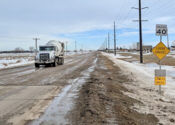 The prospect of converting County Road 14 into a south bypass was discussed briefly during a recent Brown County Commission meeting. Aberdeen Insider photo by Scott Waltman.