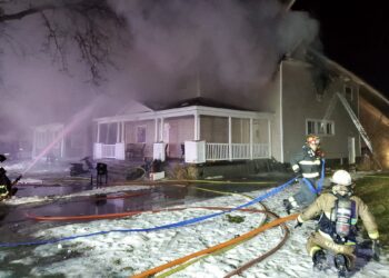 One man and one woman died in a house at 107 Eighth Ave. S.E. in Aberdeen during the early morning hours of Tuesday, Dec. 23. Photo courtesy of Aberdeen Fire & Rescue.