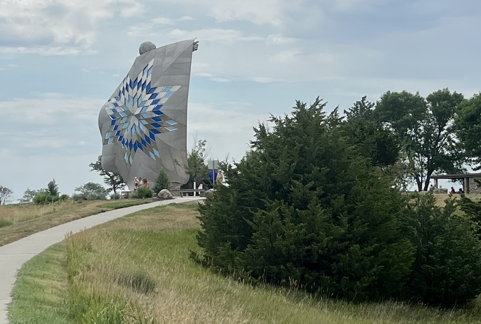 The Dignity of Earth and Sky sculpture of an Indigenous woman near Chamberlain, created by South Dakota Artist Laureate Dale Claude Lamphere, attracts many visitors each year. Courtesy photo.