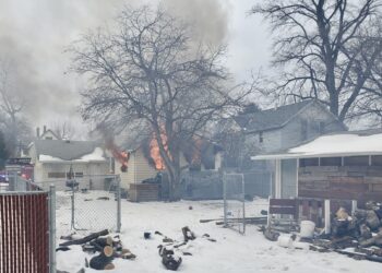 An Aberdeen home was badly damaged, but nobody was injured as a result of a fire the afternoon of Tuesday, Dec. 30. Photo courtesy of Aberdeen Fire & Rescue.