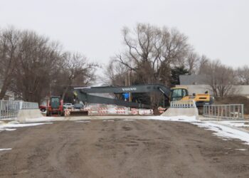 The 10th Avenue Southeast bridge could be open by Friday, Jan. 9 providing the necessary work is completed on pedestrian guardrails this week. Aberdeen Insider photo by Scott Waltman.