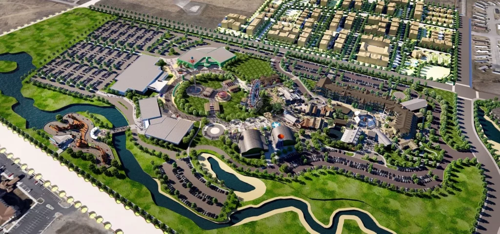 A rendering of what Libertyland, planned for the northeast part of Rapid City, could look like. Rendering courtesy of Storyland Studios.