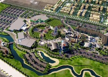 A rendering of what Libertyland, planned for the northeast part of Rapid City, could look like. Rendering courtesy of Storyland Studios.