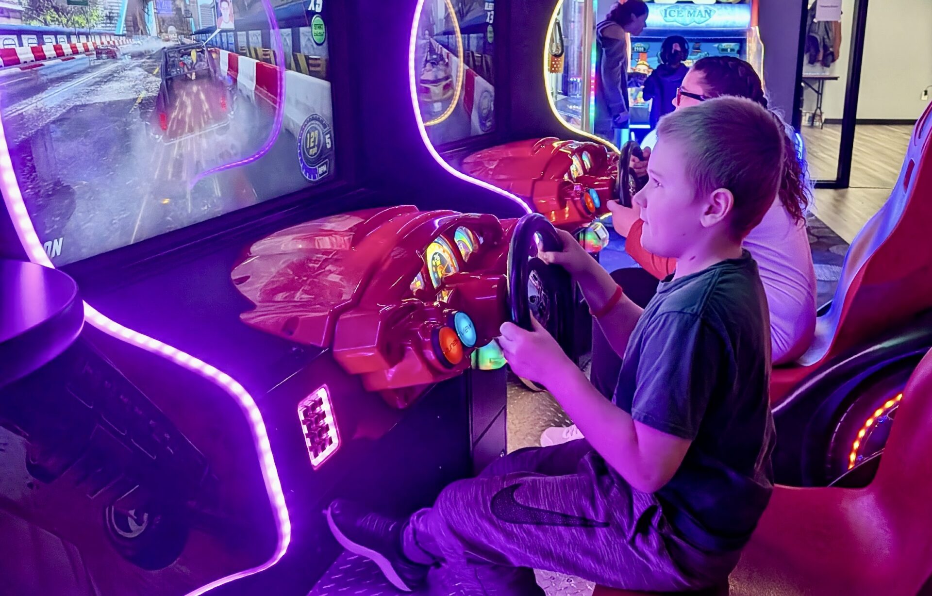 Felix Keith Mader, 8, plays an arcade game at Allevity on Saturday, Jan. 31. He attended a Playmakers event for kids who have special needs. Aberdeen Insider photo by Scott Waltman.
