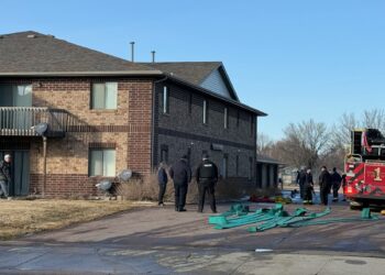 Firefighters quickly doused a small garage fire the afternoon of Thursday, Feb. 5 in the 1700 block of Melgaard Road. Aberdeen Insider photo by Elisa Sand.
