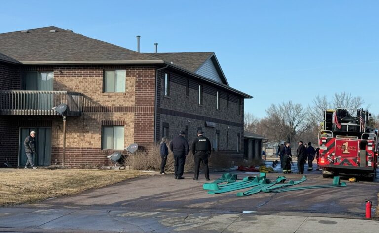 Firefighters quickly doused a small garage fire the afternoon of Thursday, Feb. 5 in the 1700 block of Melgaard Road. Aberdeen Insider photo by Elisa Sand.