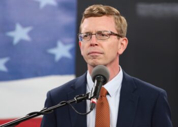 Dusty Johnson announced Friday, March 13 a plan to use $2 million from the state's Future Fund if elected governor. South Dakota Searchlight photo by Joshua Haiar.