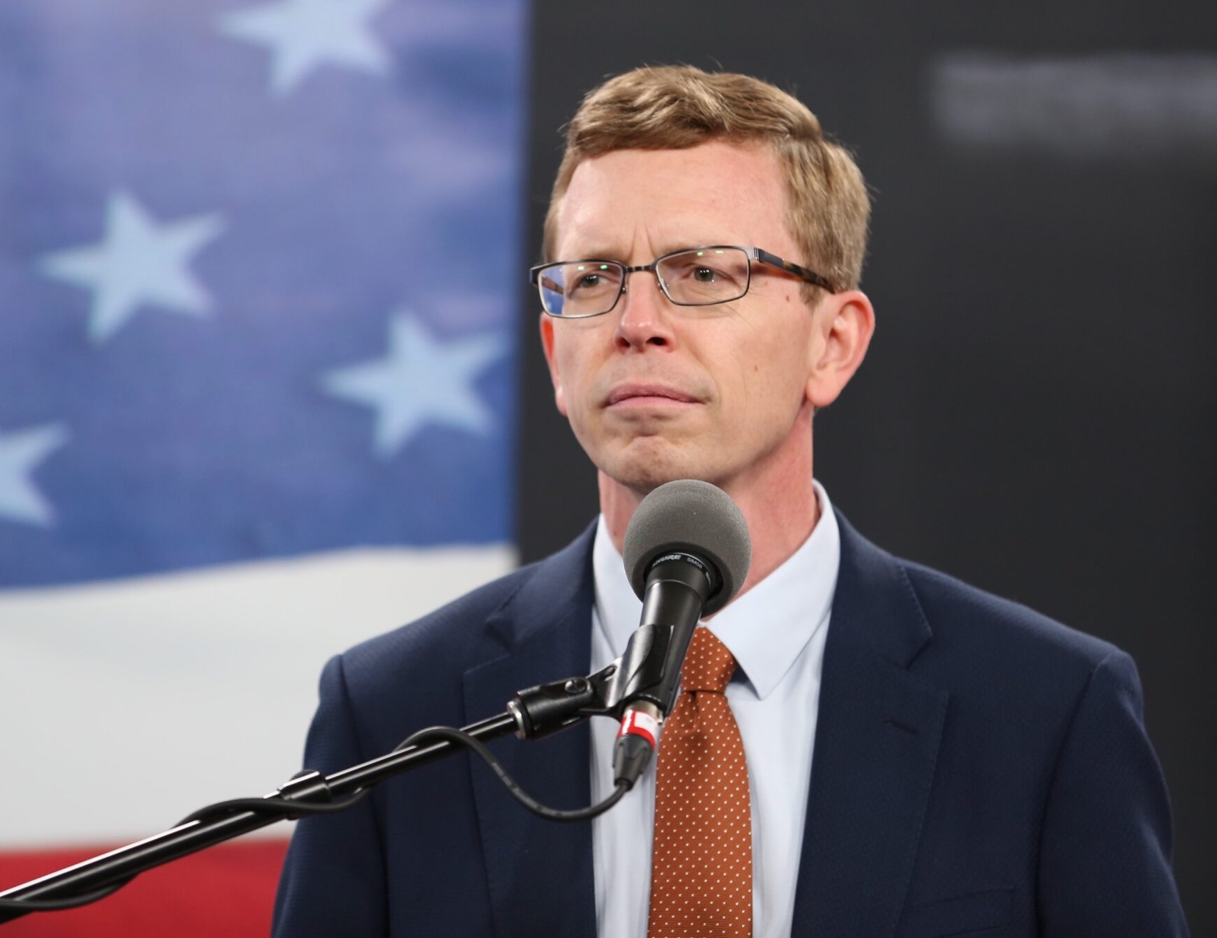 Dusty Johnson announced Friday, March 13 a plan to use $2 million from the state's Future Fund if elected governor. South Dakota Searchlight photo by Joshua Haiar.