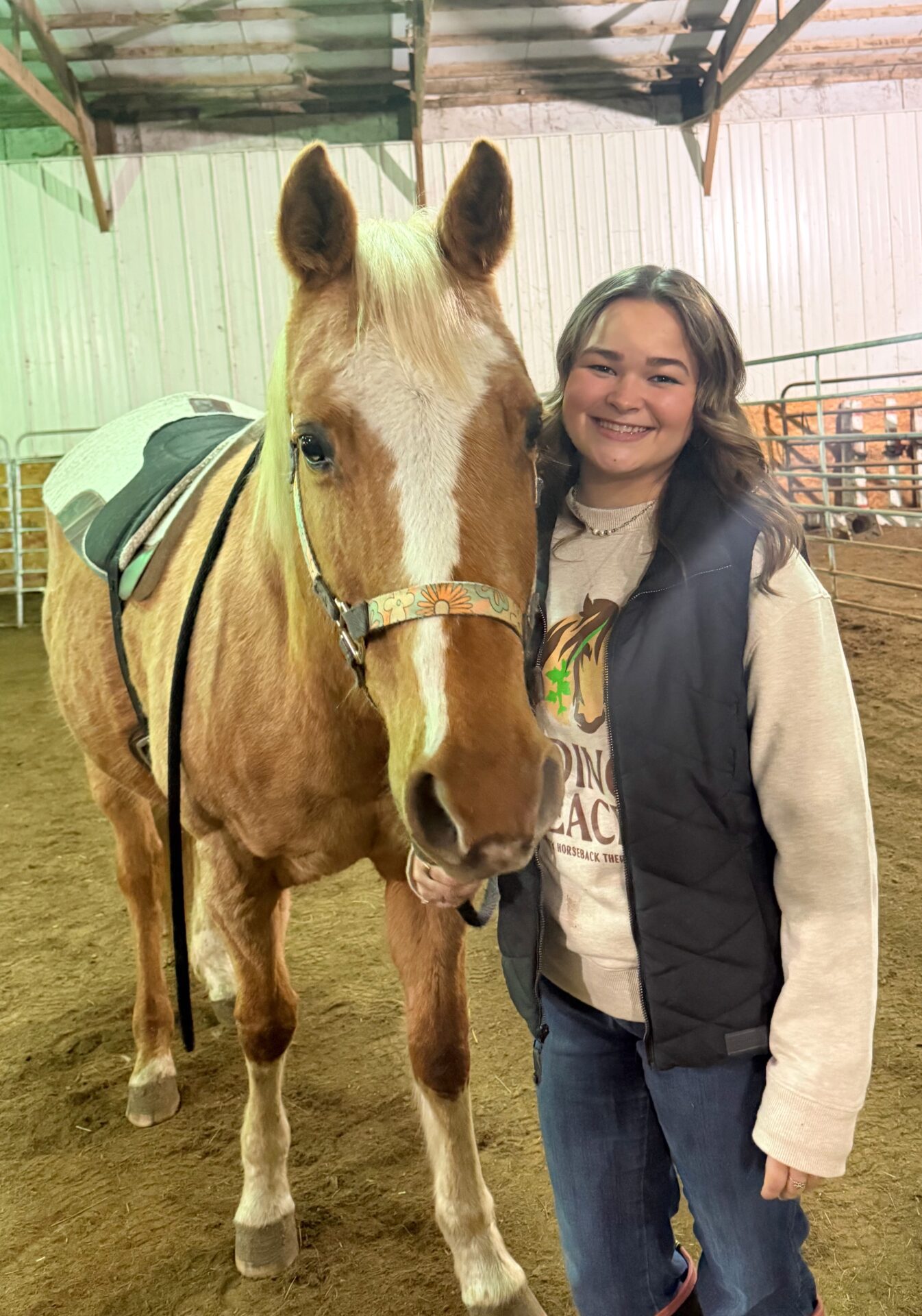 Elsa Dennert operates Riding Peace Sensory Horseback Therapy on the north edge of Aberdeen. Aberdeen Insider photo by Elisa Sand.